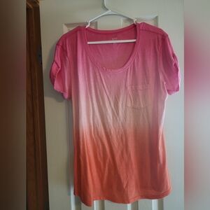 a.n.a Pink to Orange Ombre Short Sleeve Tee